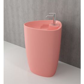 Bocchi Etna Monoblok 58 cm Batarya Banklı Mat Somon Lavabo