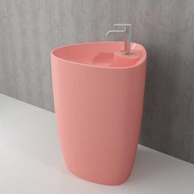 Bocchi Etna Monoblok 58 cm Batarya Banklı Mat Somon Lavabo