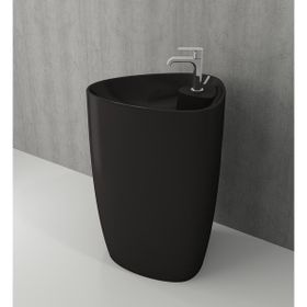 Bocchi Etna Monoblok 58 cm Batarya Banklı Parlak Siyah Lavabo