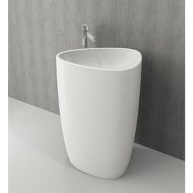 Bocchi Etna Parlak Beyaz Monoblok Lavabo