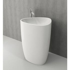 Bocchi Etna Parlak Beyaz Monoblok Lavabo