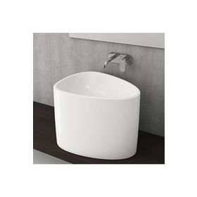 Bocchi Etna Parlak Beyaz Tezgah Üstü Monoblok Lavabo