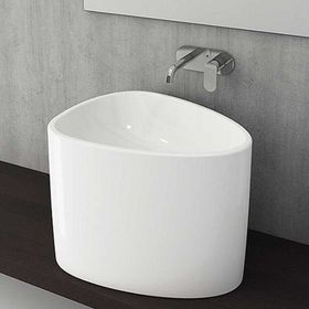 Bocchi Etna Parlak Beyaz Tezgah Üstü Monoblok Lavabo