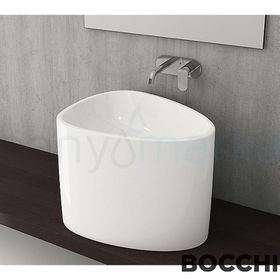Bocchi Etna Parlak Beyaz Tezgah Üstü Monoblok Lavabo