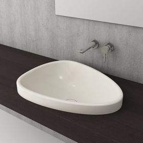 Bocchi Etna Parlak Bisküvi 58 cm Tezgah Üstü Lavabo