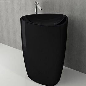 Bocchi Etna Parlak Siyah Monoblok Lavabo