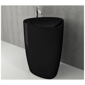 Bocchi Etna Parlak Siyah Monoblok Lavabo