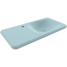 Bocchi Fenice 90 cm Etajerli Mat Buz Mavisi Lavabo