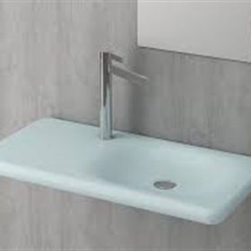 Bocchi Fenice 90 cm Etajerli Mat Buz Mavisi Lavabo