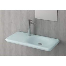 Bocchi Fenice 90 cm Etajerli Mat Buz Mavisi Lavabo