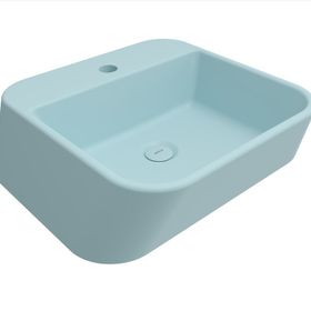Bocchi Firenze 1074-029-012 Mat Buz Mavisi Batarya Banklı Çanak Lavabo