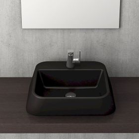 Bocchi Firenze Çanak 50 cm Mat Siyah Lavabo