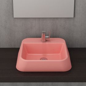 Bocchi Firenze Çanak 50 cm Mat Somon Lavabo