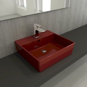 Bocchi Firenze Çanak 50 cm Parlak Kırmızı Lavabo