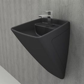 Bocchi Firenze Mat Antrasit Armatür Delikli Asma Monoblok Lavabo