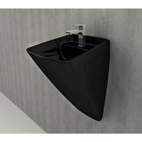 Bocchi Firenze Parlak Siyah Asma Monoblok Lavabo