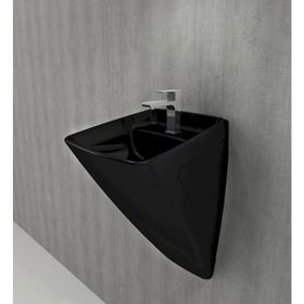 Bocchi Firenze Parlak Siyah Asma Monoblok Lavabo