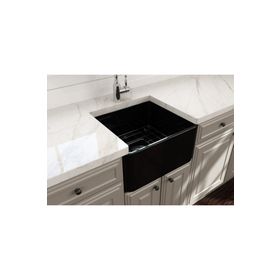 Bocchi Lavello 50 cm Parlak Siyah Mutfak Evyesi
