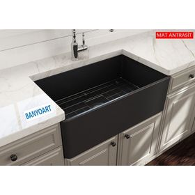 Bocchi Lavello 76 cm Antrasit Mutfak Evyesi
