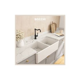 Bocchi Lavello 85 cm Parlak Beyaz Mutfak Evyesi