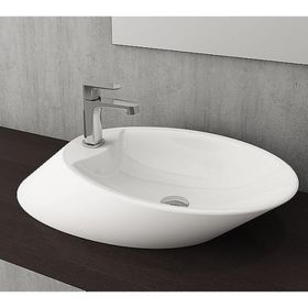 BOCCHI Milano 1021-001-0126 56 cm Parlak Beyaz Çanak Lavabo