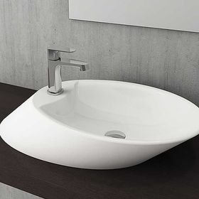 BOCCHI Milano 1021-001-0126 56 cm Parlak Beyaz Çanak Lavabo