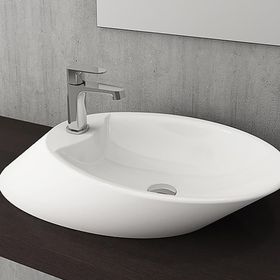 BOCCHI Milano 1021-001-0126 56 cm Parlak Beyaz Çanak Lavabo