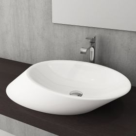 BOCCHI Milano 1021-001-0126 56 cm Parlak Beyaz Çanak Lavabo