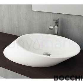 BOCCHI Milano 1021-001-0126 56 cm Parlak Beyaz Çanak Lavabo