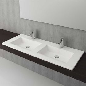 Bocchi Milano 120 cm Mat Kahve Çift Gözlü Tezgah Üstü Asma Lavabo
