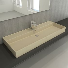 Bocchi Milano 120 cm Mat Kaşmir Etajerli Tezgah Üstü Asma Lavabo