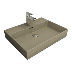 Bocchi Milano 37 cm Mat Kaşmir Dar Sol Tezgah Üstü Asma Lavabo
