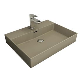 Bocchi Milano 37 cm Mat Kaşmir Dar Sol Tezgah Üstü Asma Lavabo