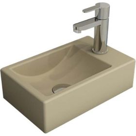 Bocchi Milano 37 cm Mat Yasemin Dar Sol Tezgah Üstü Asma Lavabo
