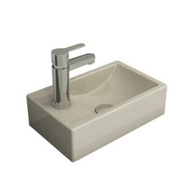 Bocchi Milano 37 cm Parlak Bisküvi Dar Sol Tezgah Üstü Asma Lavabo