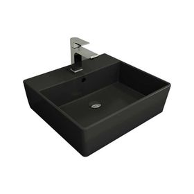 Bocchi Milano 50 cm Çanak Batarya Delikli Mat Antrasit Lavabo