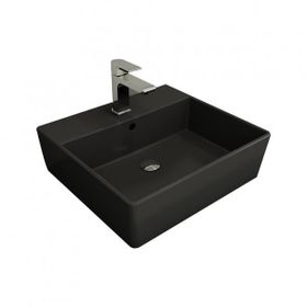 Bocchi Milano 50 cm Çanak Batarya Delikli Mat Antrasit Lavabo