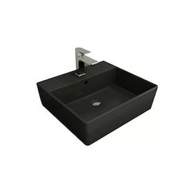 Bocchi Milano 50 cm Çanak Batarya Delikli Mat Antrasit Lavabo