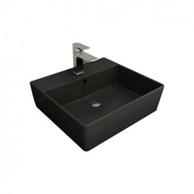 Bocchi Milano 50 cm Çanak Batarya Delikli Mat Antrasit Lavabo