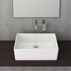 Bocchi Milano 50 cm Çanak Batarya Delikli Mat Beyaz Lavabo