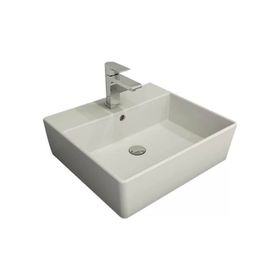 Bocchi Milano 50 cm Çanak Batarya Delikli Mat Beyaz Lavabo