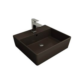 Bocchi Milano 50 cm Çanak Batarya Delikli Mat Kahve Lavabo