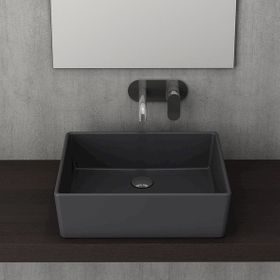 Bocchi Milano 50 cm Çanak Batarya Delikli Mat Kahve Lavabo