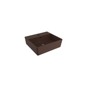 Bocchi Milano 50 cm Çanak Batarya Delikli Mat Kahve Lavabo