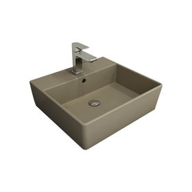 Bocchi Milano 50 cm Çanak Batarya Delikli Mat Kaşmir Lavabo