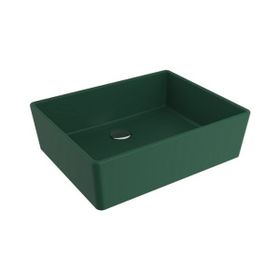 Bocchi Milano 50 cm Çanak Batarya Delikli Mat Yeşil Lavabo
