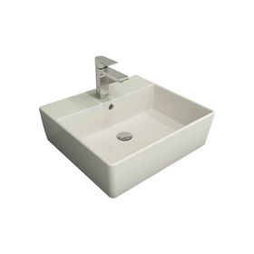 Bocchi Milano 50 cm Çanak Batarya Delikli Parlak Beyaz Lavabo