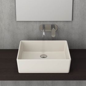 Bocchi Milano 50 cm Çanak Batarya Delikli Parlak Bisküvi Lavabo