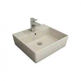 Bocchi Milano 50 cm Çanak Batarya Delikli Parlak Bisküvi Lavabo