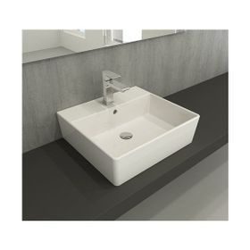 Bocchi Milano 50 cm Çanak Parlak Beyaz Lavabo
